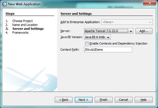 Configuring Tomcat for NetBeans Application