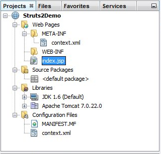 Web application project structure in NetBeans