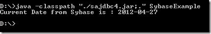 Sybase connectivity in Java
