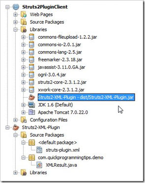 Struts 2 Plugin and Web projects in NetBeans
